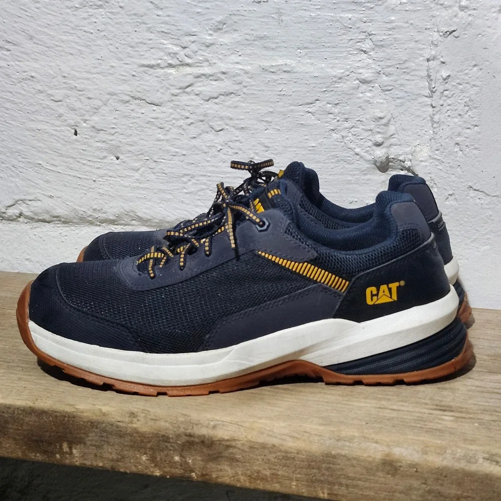 Caterpillar Streamline 2.0 Composite Toe Work Shoes Mens 10 Navy P91380 EH SRX